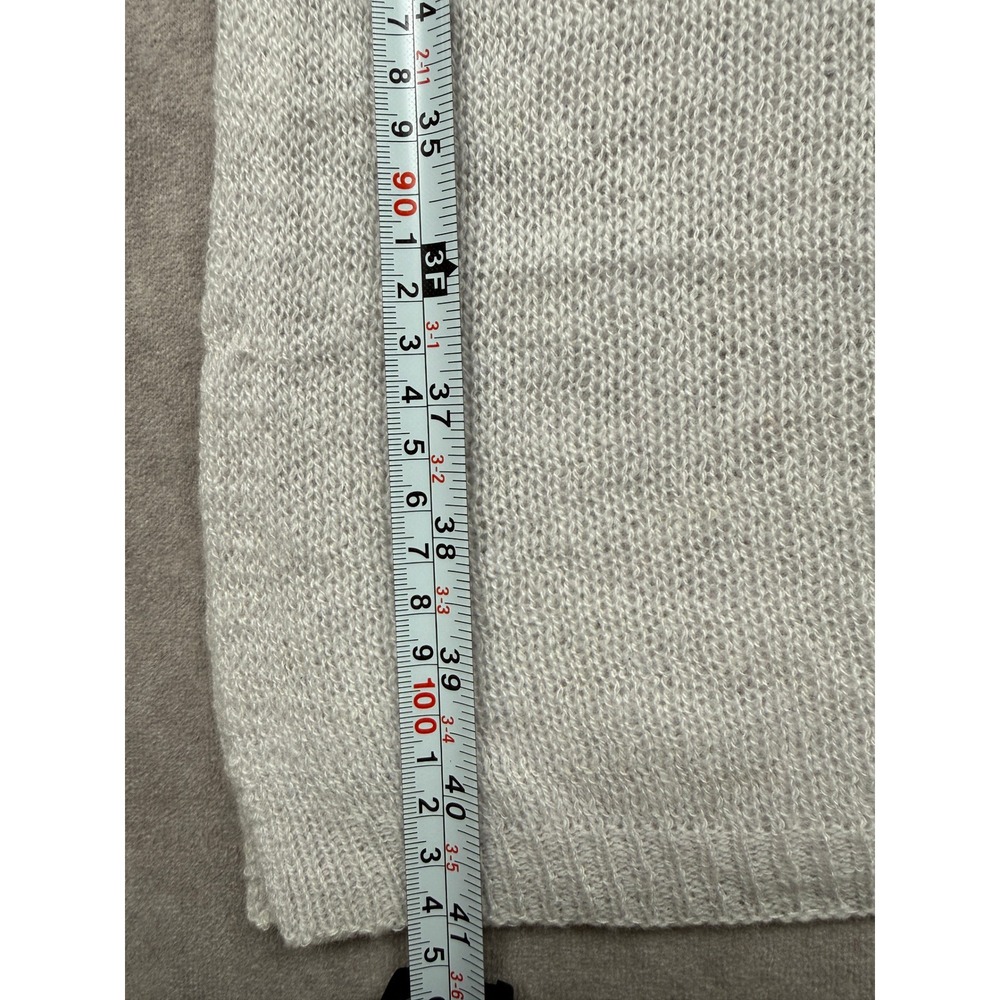 NWT Alashan Cashmere Scarf 100% Cashmere Light Gray Heather Knit Wrap Classic - Picture 4 of 14